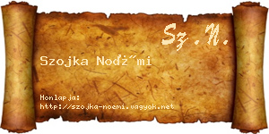 Szojka Noémi névjegykártya